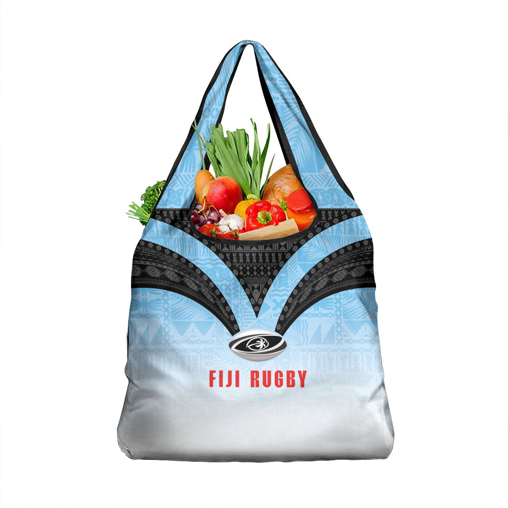 Fijian Rugby Grocery Bag Tapa Pattern Retro Sporty Style LT03 1-pack One Size White - Polynesian Pride