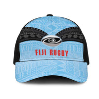 Fijian Rugby Mesh Trucker Cap Tapa Pattern Retro Sporty Style LT03 One Size Black White - Polynesian Pride