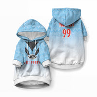 Custom Fijian Rugby Pet Hoodie Tapa Pattern Retro Sporty Style LT03 Pullover White - Polynesian Pride