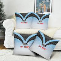 Fijian Rugby Pillow Cover Tapa Pattern Retro Sporty Style LT03 - Polynesian Pride