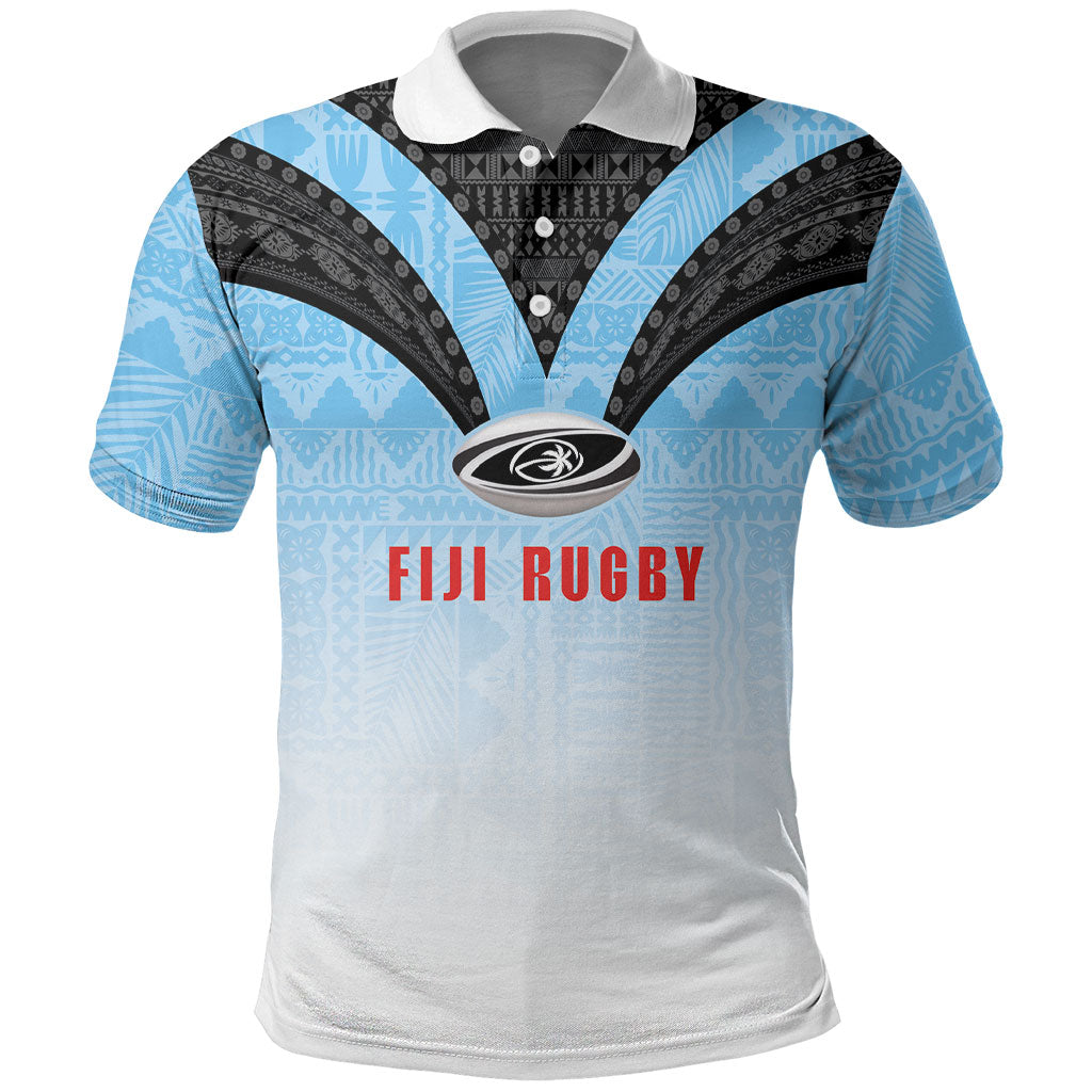 Custom Fijian Rugby Polo Shirt Tapa Pattern Retro Sporty Style LT03 White - Polynesian Pride
