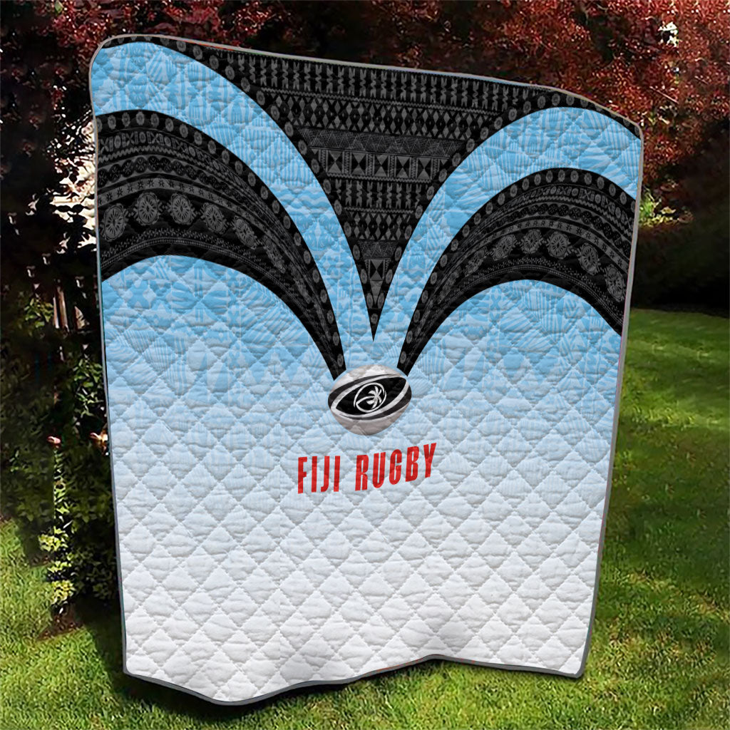 Fijian Rugby Quilt Tapa Pattern Retro Sporty Style LT03 - Polynesian Pride