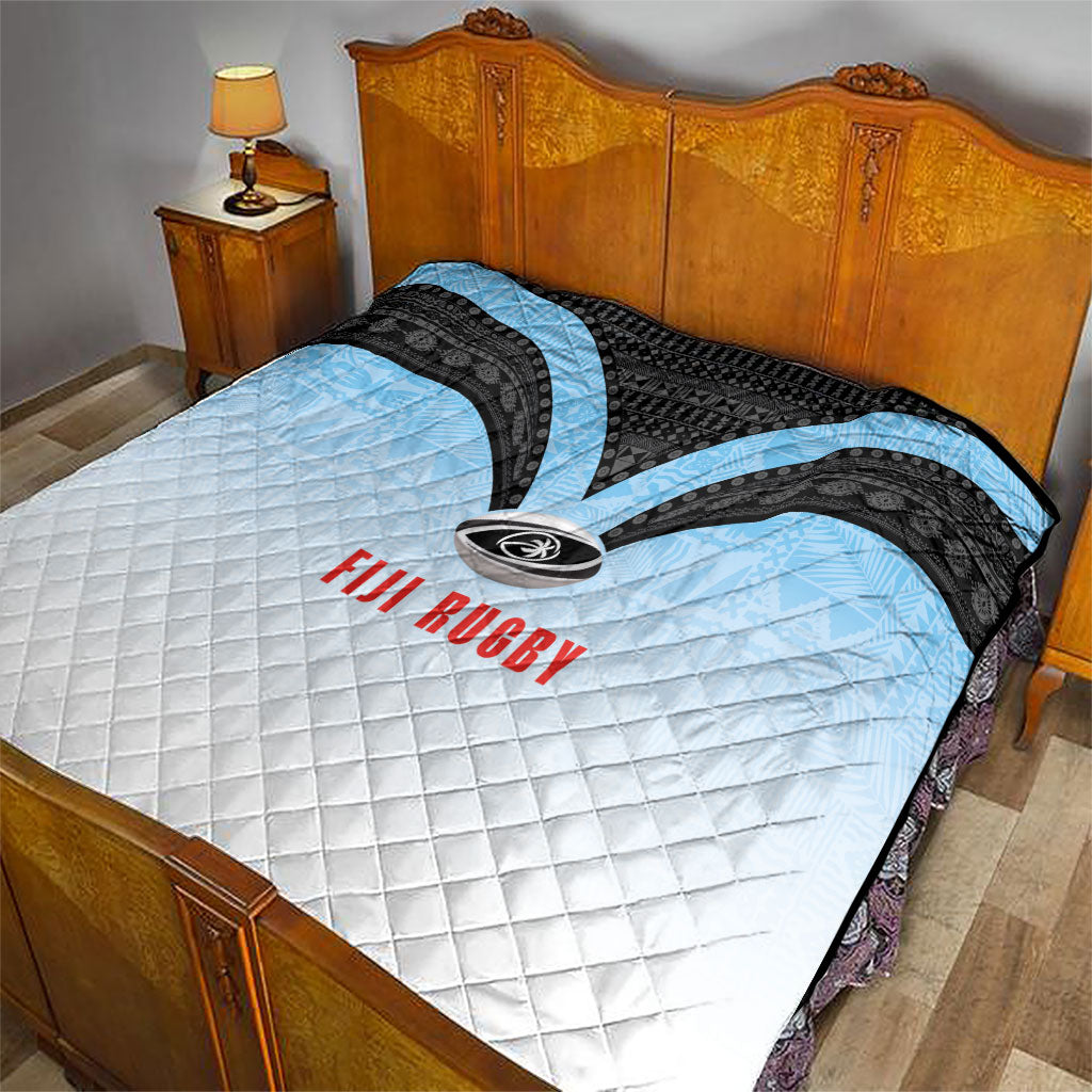 Fijian Rugby Quilt Tapa Pattern Retro Sporty Style LT03 - Polynesian Pride