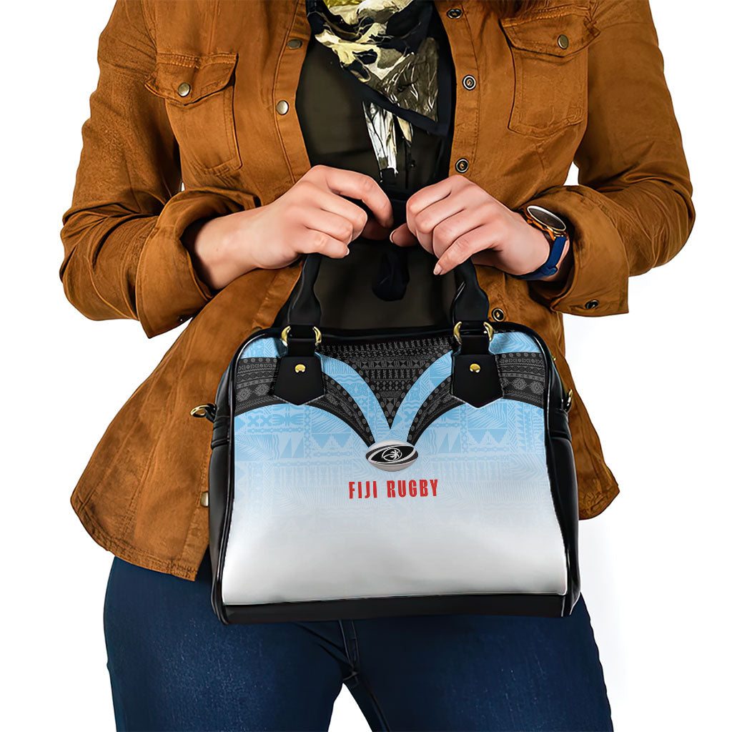 Fijian Rugby Shoulder Handbag Tapa Pattern Retro Sporty Style LT03 - Polynesian Pride