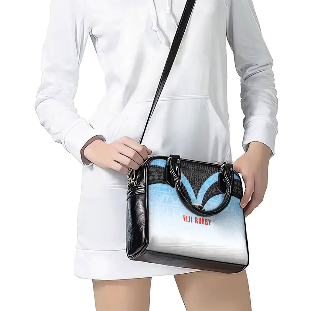 Fijian Rugby Shoulder Handbag Tapa Pattern Retro Sporty Style LT03 - Polynesian Pride