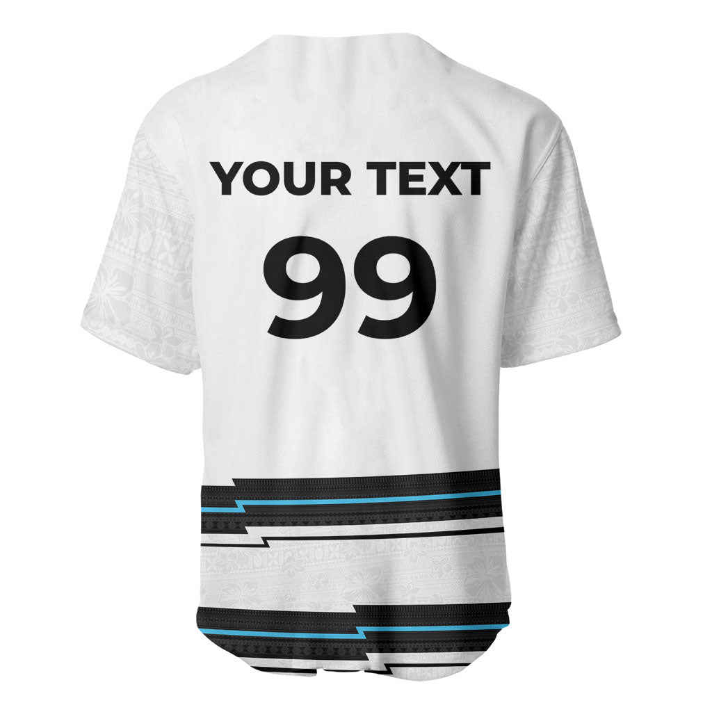 Custom Fijian Rugby Sevens Baseball Jersey Masi Tapa Pattern Stripes Sporty Style LT03 - Polynesian Pride
