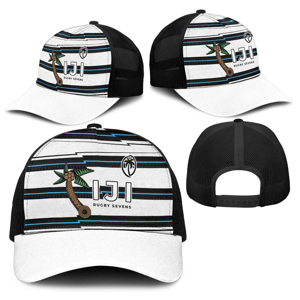Fijian Rugby Sevens Baseball Net Cap Masi Tapa Pattern Stripes Sporty Style LT03 - Polynesian Pride