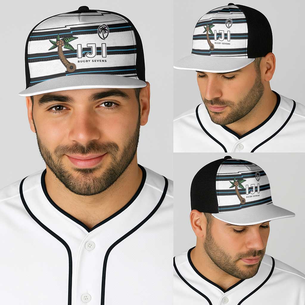 Fijian Rugby Sevens Baseball Net Cap Masi Tapa Pattern Stripes Sporty Style LT03 - Polynesian Pride