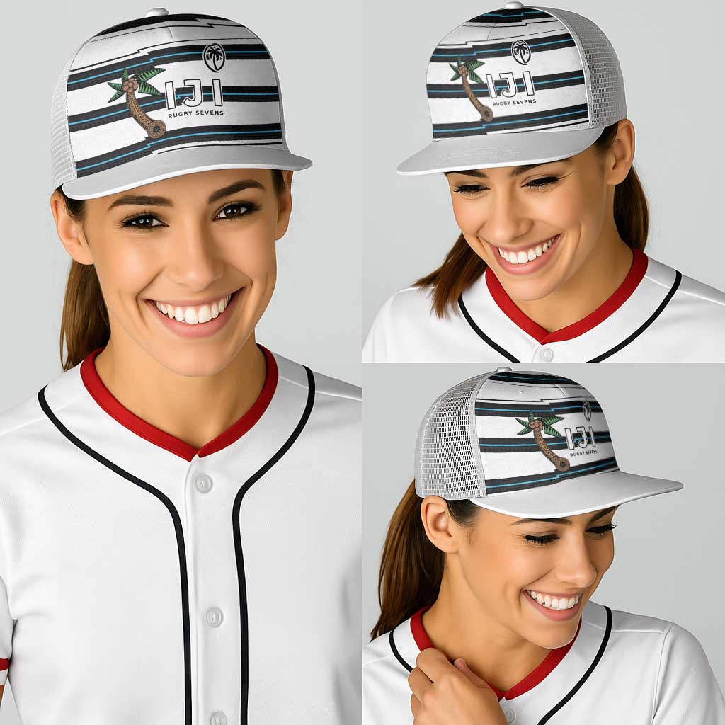 Fijian Rugby Sevens Baseball Net Cap Masi Tapa Pattern Stripes Sporty Style LT03 - Polynesian Pride