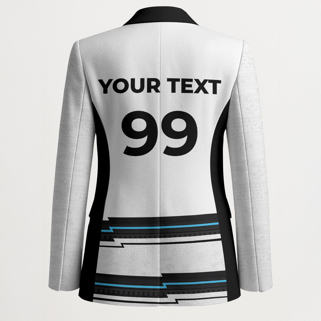 Custom Fijian Rugby Sevens Blazer Masi Tapa Pattern Stripes Sporty Style LT03 - Polynesian Pride