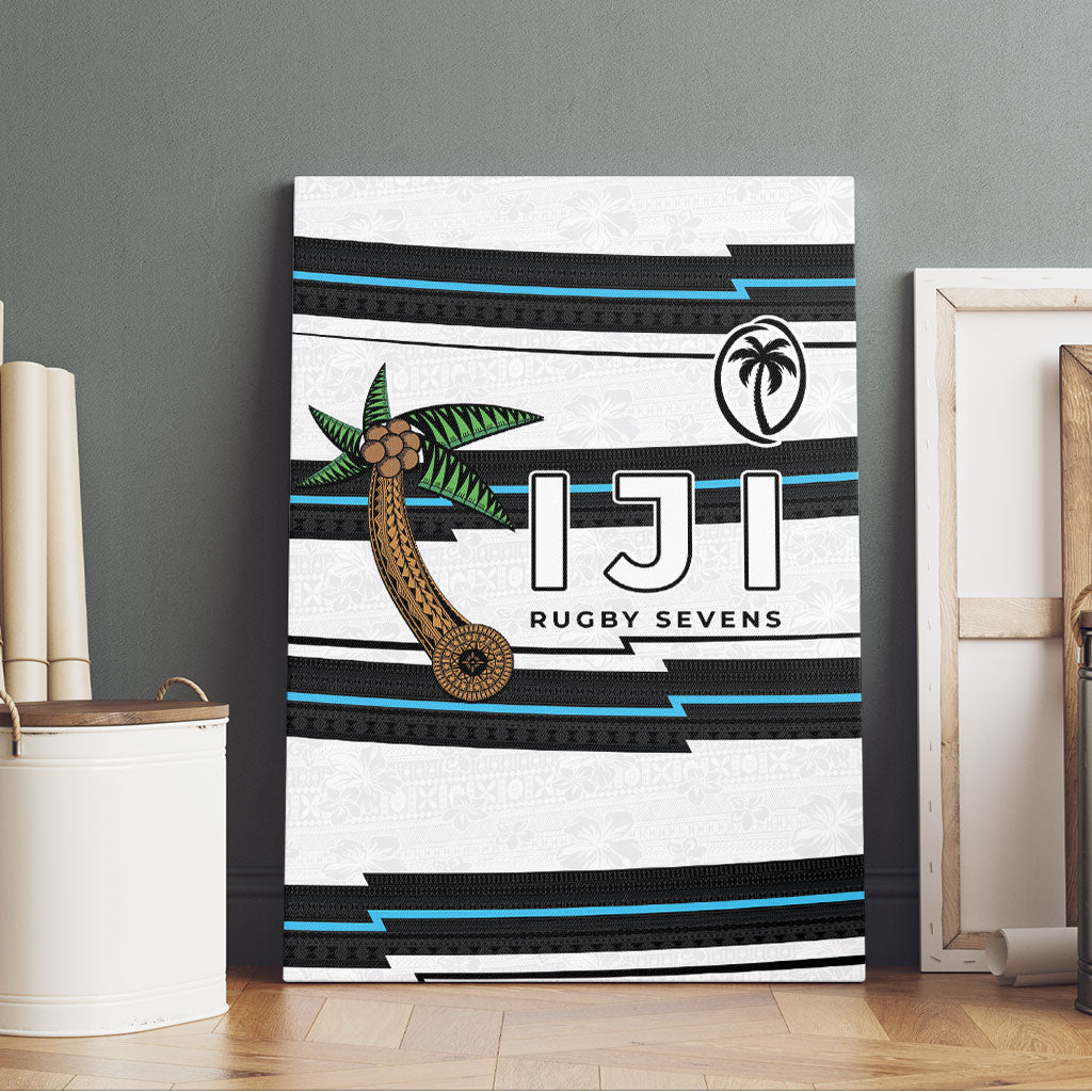 Fijian Rugby Sevens Canvas Wall Art Masi Tapa Pattern Stripes Sporty Style LT03 - Polynesian Pride