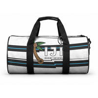 Fijian Rugby Sevens Duffle Bag Masi Tapa Pattern Stripes Sporty Style LT03 One size White - Polynesian Pride
