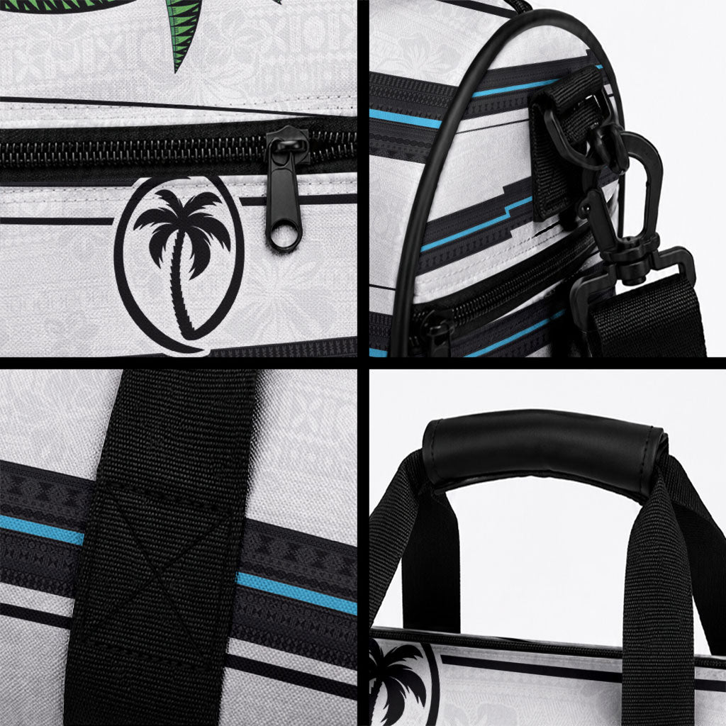 Fijian Rugby Sevens Duffle Bag Masi Tapa Pattern Stripes Sporty Style LT03 - Polynesian Pride