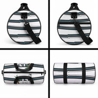 Fijian Rugby Sevens Duffle Bag Masi Tapa Pattern Stripes Sporty Style LT03 - Polynesian Pride