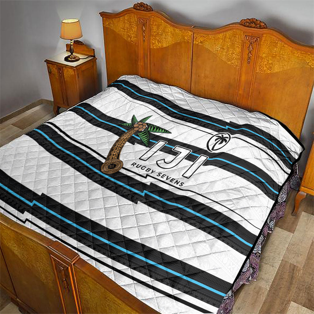 Fijian Rugby Sevens Quilt Masi Tapa Pattern Stripes Sporty Style LT03 - Polynesian Pride