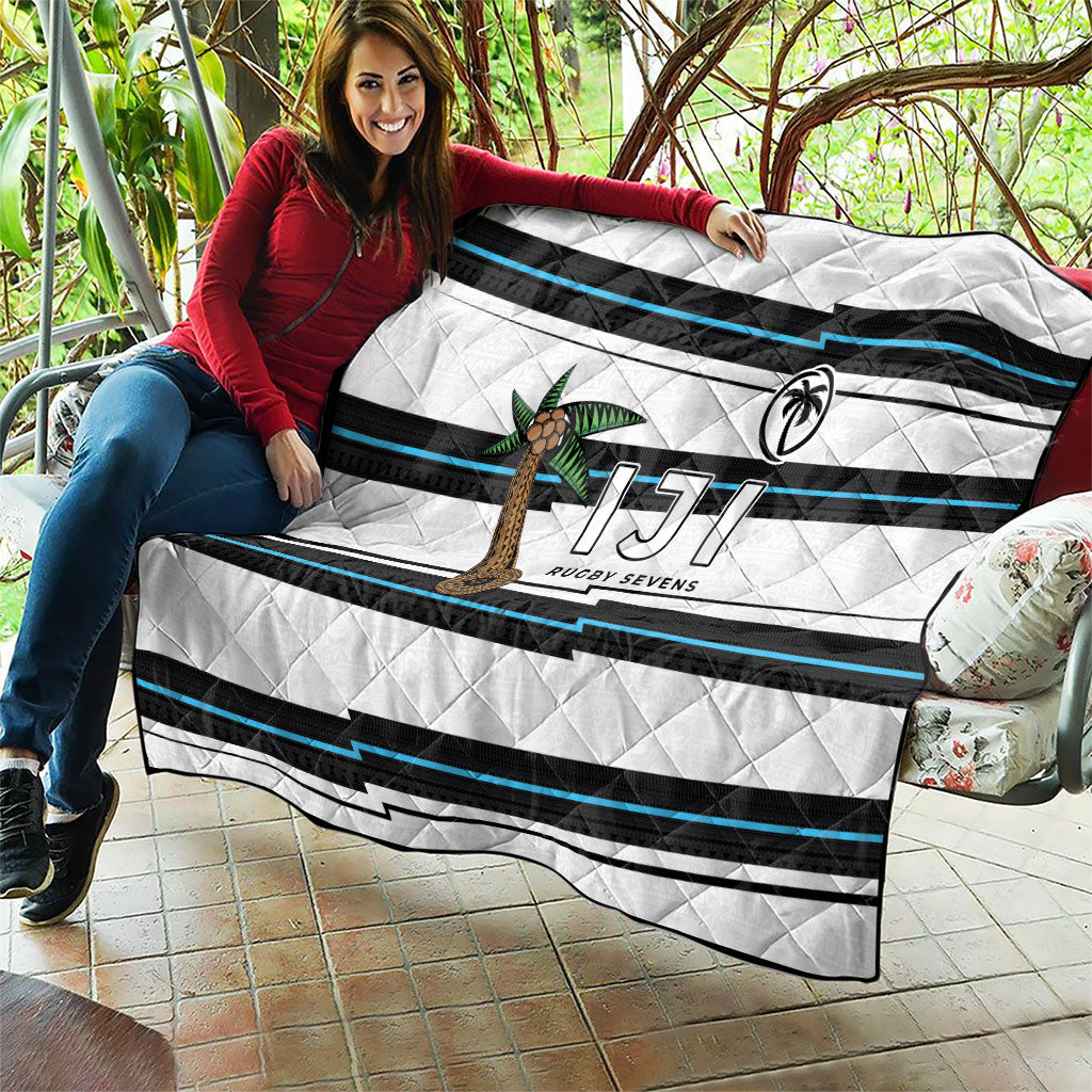 Fijian Rugby Sevens Quilt Masi Tapa Pattern Stripes Sporty Style LT03 - Polynesian Pride