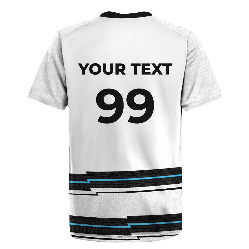 Custom Fijian Rugby Sevens Rugby Jersey Masi Tapa Pattern Stripes Sporty Style LT03 - Polynesian Pride