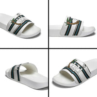 Fijian Rugby Sevens Slide Sandals Masi Tapa Pattern Stripes Sporty Style LT03 - Polynesian Pride