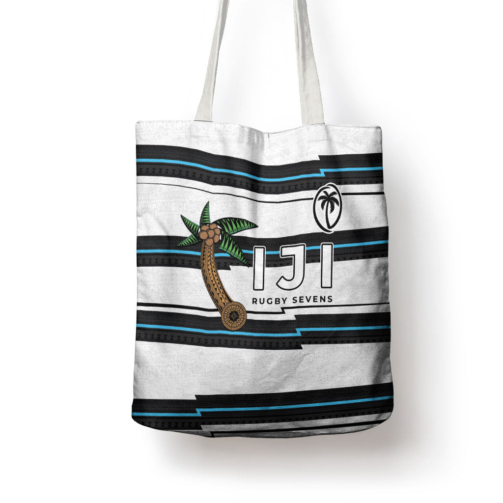 Fijian Rugby Sevens Tote Bag Masi Tapa Pattern Stripes Sporty Style LT03 - Polynesian Pride
