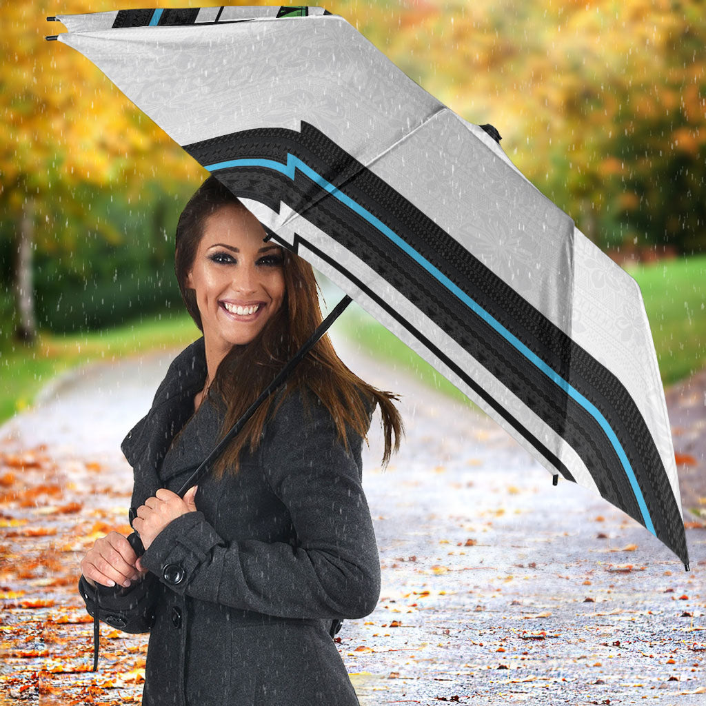 Fijian Rugby Sevens Umbrella Masi Tapa Pattern Stripes Sporty Style LT03 - Polynesian Pride