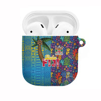 Fijian Coral Reef AirPods Case with Traditional Tapa Pattern Split Style LT03 Multicolor - Polynesian Pride
