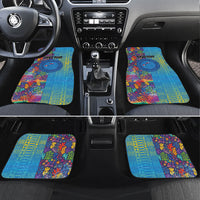 Personalised Fijian Coral Reef Car Mats with Traditional Tapa Pattern Split Style LT03 Set 4pcs Multicolor - Polynesian Pride