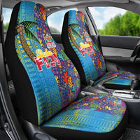 Fijian Coral Reef Car Seat Cover with Traditional Tapa Pattern Split Style LT03 - Polynesian Pride