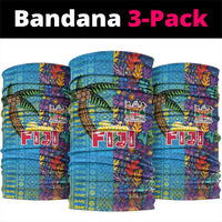 Fijian Coral Reef Neck Gaiter with Traditional Tapa Pattern Split Style LT03 package One Size: 25*50cm Multicolor - Polynesian Pride