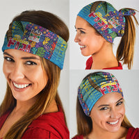 Fijian Coral Reef Neck Gaiter with Traditional Tapa Pattern Split Style LT03 - Polynesian Pride