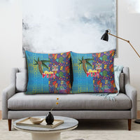 Fijian Coral Reef Pillow Cover with Traditional Tapa Pattern Split Style LT03 - Polynesian Pride