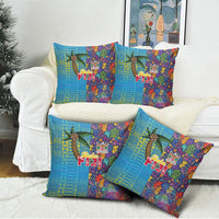 Fijian Coral Reef Pillow Cover with Traditional Tapa Pattern Split Style LT03 - Polynesian Pride
