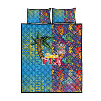 Fijian Coral Reef Quilt Bed Set with Traditional Tapa Pattern Split Style LT03 - Polynesian Pride