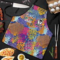 Fijian Rugby Apron Colorful Coral Reef Pre Match Design LT03 Multicolor - Polynesian Pride