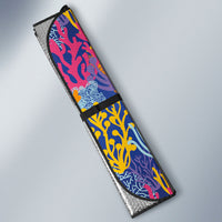 Fijian Rugby Auto Sun Shade Colorful Coral Reef Pre Match Design LT03 - Polynesian Pride
