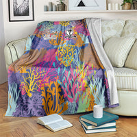 Fijian Rugby Blanket Colorful Coral Reef Pre Match Design LT03 Multicolor - Polynesian Pride