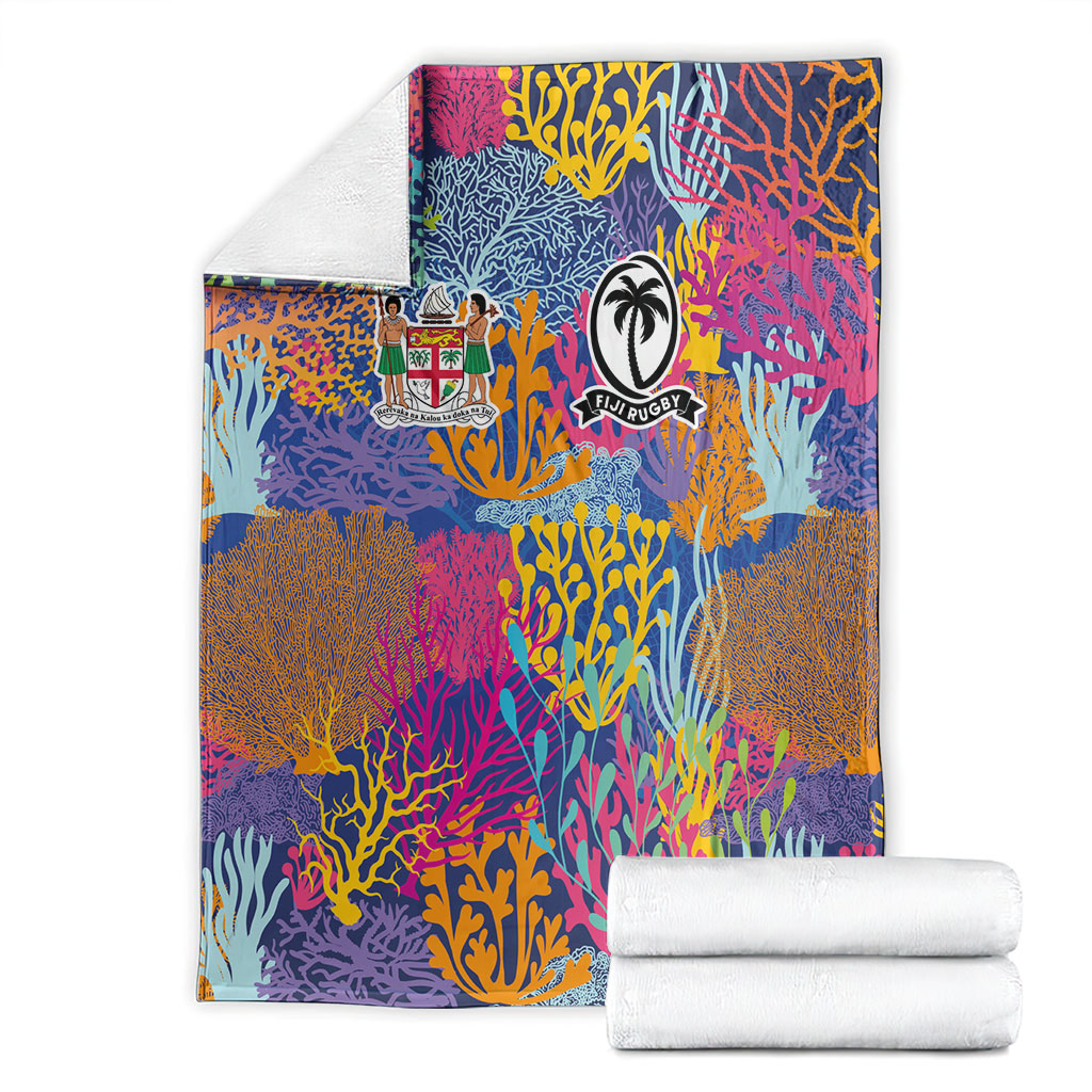 Fijian Rugby Blanket Colorful Coral Reef Pre Match Design LT03 - Polynesian Pride