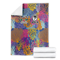Fijian Rugby Blanket Colorful Coral Reef Pre Match Design LT03 - Polynesian Pride