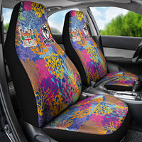 Fijian Rugby Car Seat Cover Colorful Coral Reef Pre Match Design LT03 - Polynesian Pride