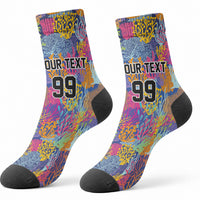 Custom Fijian Rugby Crew Socks Colorful Coral Reef Pre Match Design LT03 - Polynesian Pride