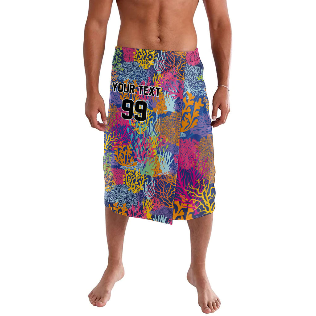 Custom Fijian Rugby Lavalava Colorful Coral Reef Pre Match Design LT03 Multicolor - Polynesian Pride