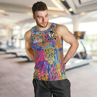 Custom Fijian Rugby Men Tank Top Colorful Coral Reef Pre Match Design LT03 Multicolor - Polynesian Pride