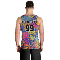Custom Fijian Rugby Men Tank Top Colorful Coral Reef Pre Match Design LT03 - Polynesian Pride