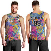 Custom Fijian Rugby Men Tank Top Colorful Coral Reef Pre Match Design LT03 - Polynesian Pride