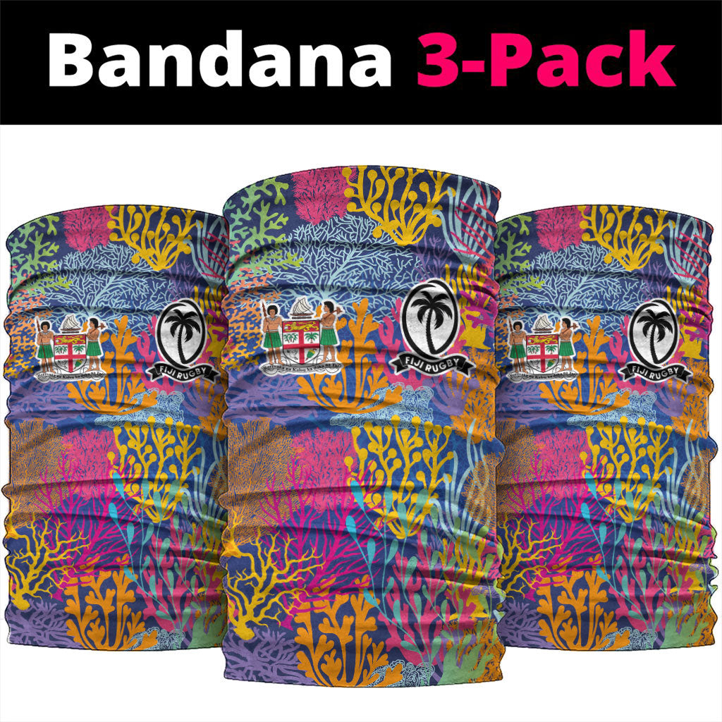 Fijian Rugby Neck Gaiter Colorful Coral Reef Pre Match Design LT03 package One Size: 25*50cm Multicolor - Polynesian Pride