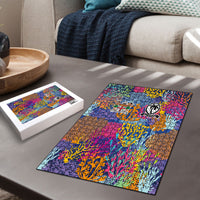 Fijian Rugby Puzzle Colorful Coral Reef Pre Match Design LT03 - Polynesian Pride