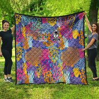 Fijian Rugby Quilt Colorful Coral Reef Pre Match Design LT03 - Polynesian Pride