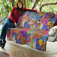 Fijian Rugby Quilt Colorful Coral Reef Pre Match Design LT03 - Polynesian Pride