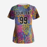Custom Fijian Rugby Scrub Top Colorful Coral Reef Pre Match Design LT03 - Polynesian Pride