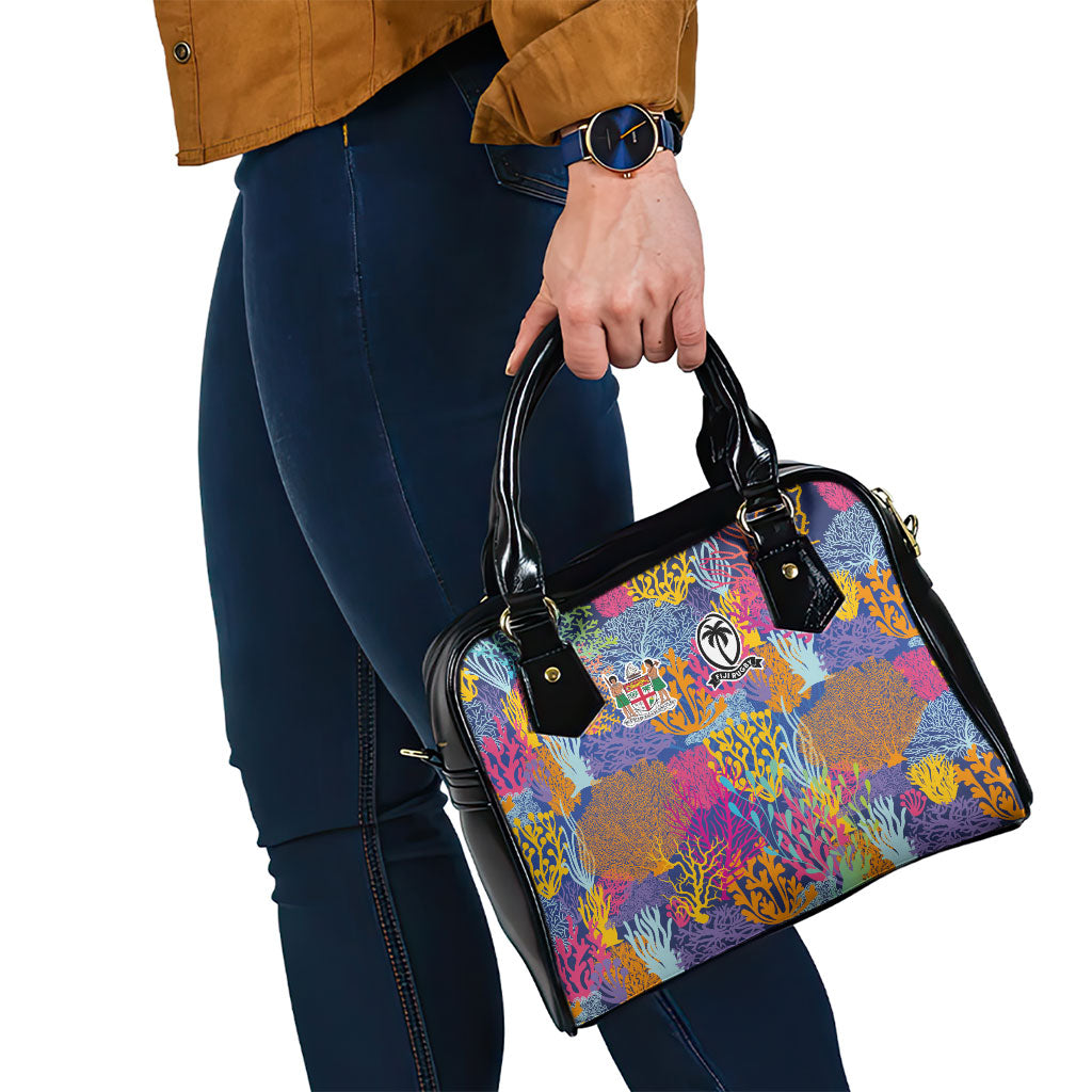 Fijian Rugby Shoulder Handbag Colorful Coral Reef Pre Match Design LT03 - Polynesian Pride