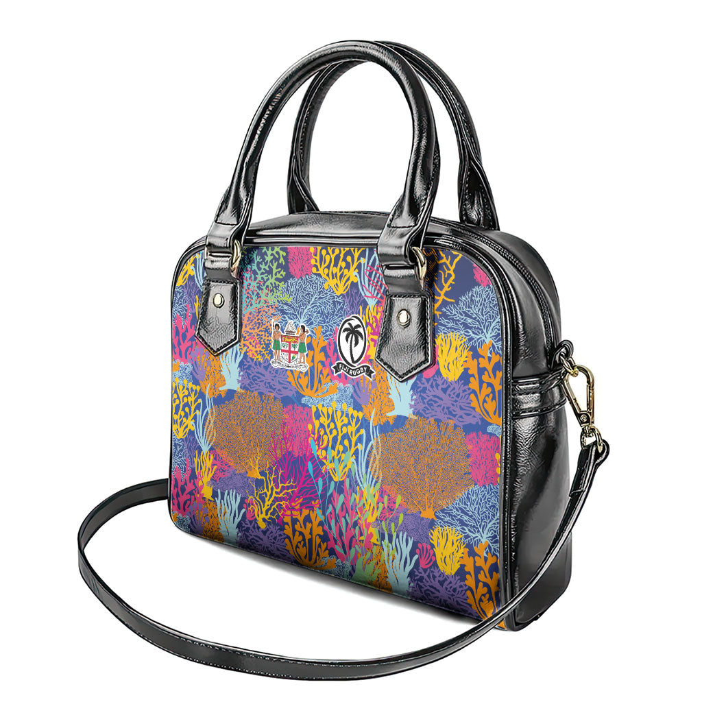 Fijian Rugby Shoulder Handbag Colorful Coral Reef Pre Match Design LT03 - Polynesian Pride